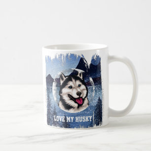 Personalisierte sibirische Husky-Kaffee-Tasse Kaffeetasse