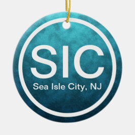 Personalisierte SIC Sea Isle City NJ Beach Weihnac Keramik Ornament