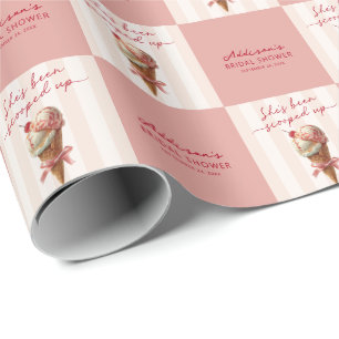 Personalisierte Sie wurde aufgegabelt Brautdusche Geschenkpapier