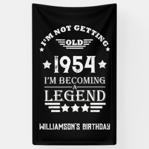 Personalisierte siebzig Vintage 70. Geburtstagsfei Banner