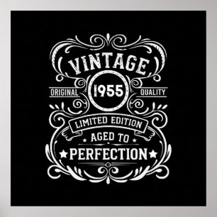 Personalisierte siebzig Vintage 70. Geburtstagsfei Poster