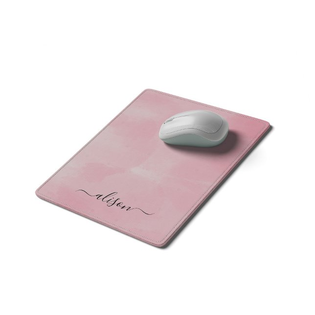 Personalisierte Signatur Rosa Mousepad (Von Creator hochgeladen)