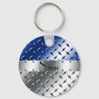 Personalisierte silberblaue Diamantplatte