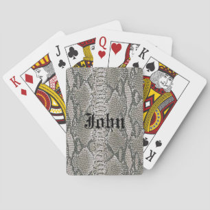 Personalisierte Silberschlangen-Skin-Spielkarten Spielkarten