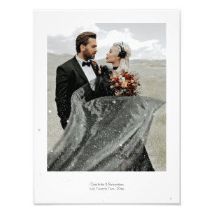 Personalisierte Silbersterne Foto-Overlay Fotodruck