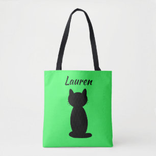 Personalisierte Silhouette einer schwarzen Katze 