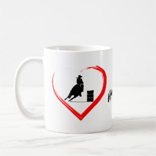 Personalisierte Silhouette Hörnchen Racing Pferd,  Tasse