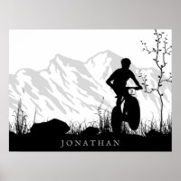Personalisierte Silhouette Mountainbike