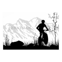 Personalisierte Silhouette Mountainbike