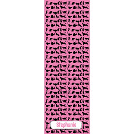 Personalisierte Silhouette Muster auf rosa schwarz Yogamatte