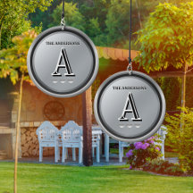 Personalisierte Silver Gray Monogram Zuhause