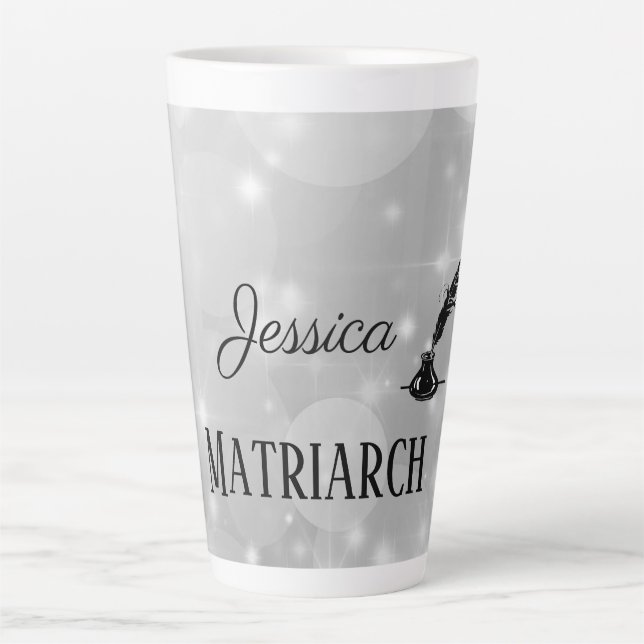 Personalisierte Silver Inkpot Matriarch Mother Milchtasse (Vorderseite)