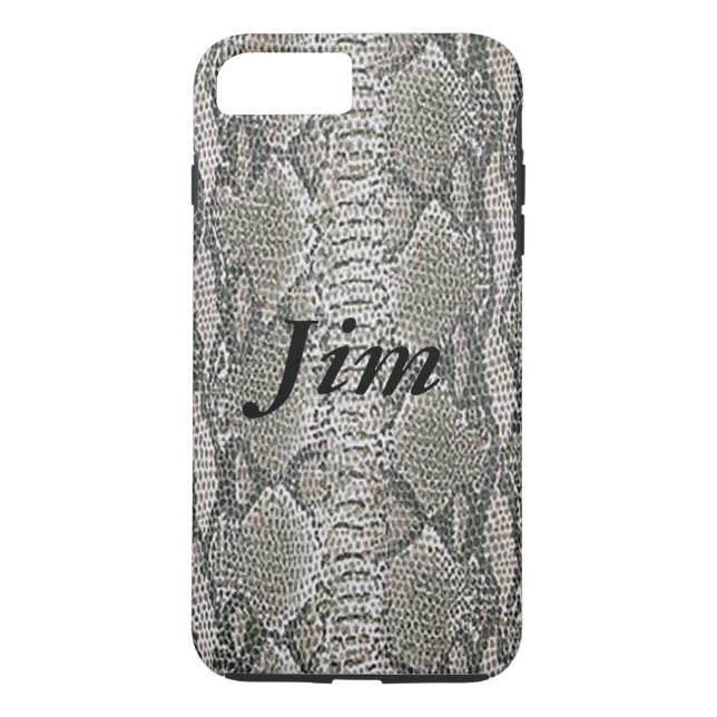 Personalisierte Silver Snake Skin iPhone 7 Fall Case-Mate iPhone Hülle (Rückseite)