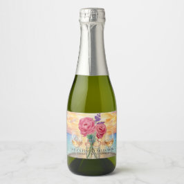 Personalisierte Sip & Sunset Mini-Sektflasche