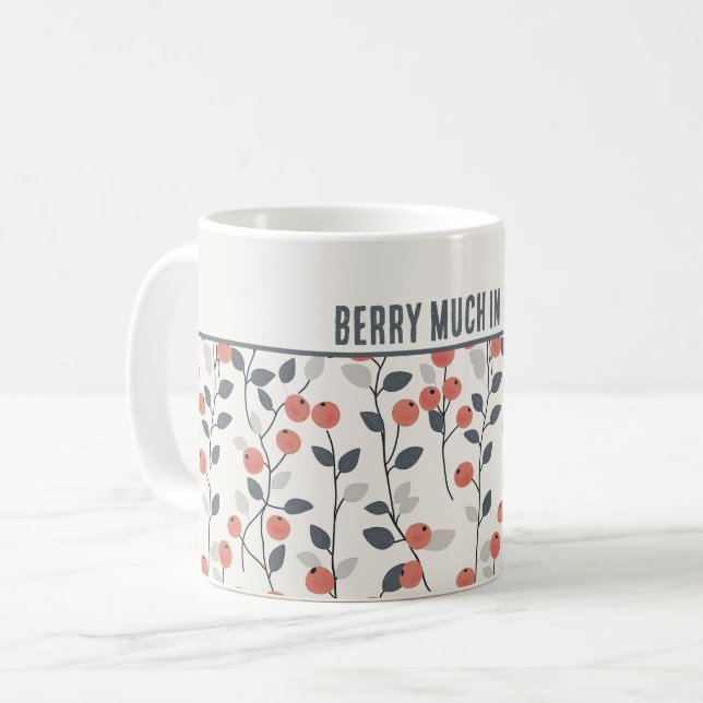 Personalisierte skandinavische "Berry Much in Lieb Kaffeetasse (Vorderseite Links)