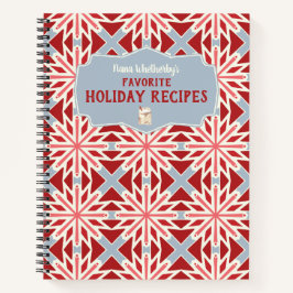 Personalisierte skandinavische Urlaubsrezepte Notizbuch