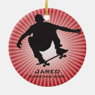 Personalisierte Skateboarden Keramik Ornament