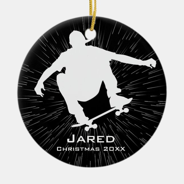 Personalisierte Skateboarden Keramikornament (Vorne)