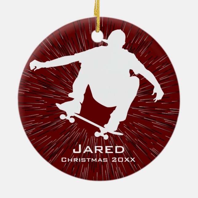 Personalisierte Skateboarden Keramikornament (Hinten)
