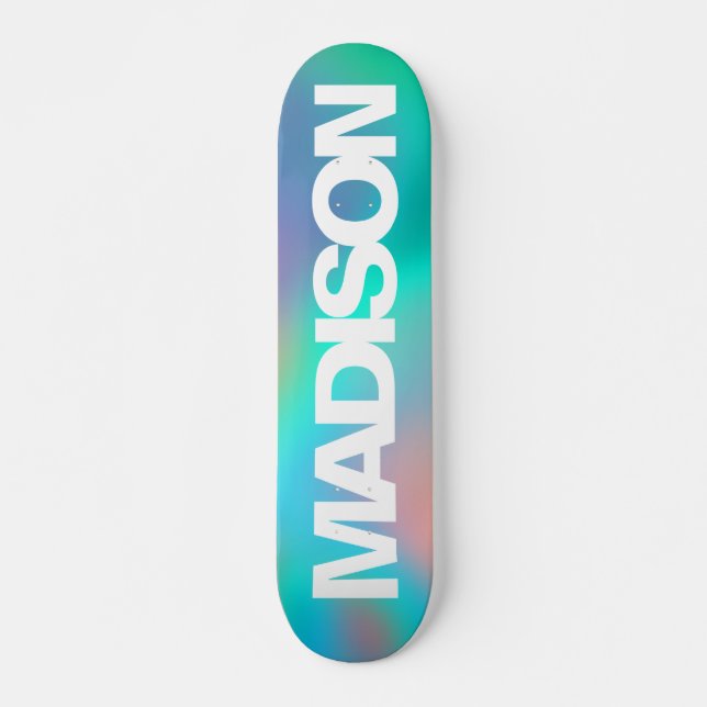 Personalisierte Skateboards Name Holographic Unico (Vorne)