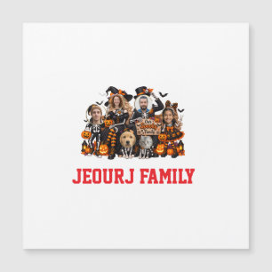 Personalisierte Skelett-Familie Halloween Benutz Magnetkarte