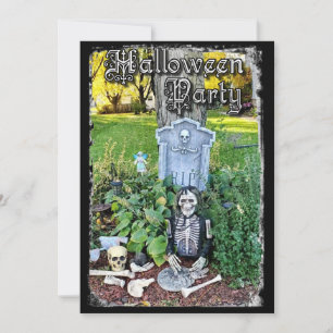 Personalisierte Skelett-Halloween-Party-Einladung Einladung