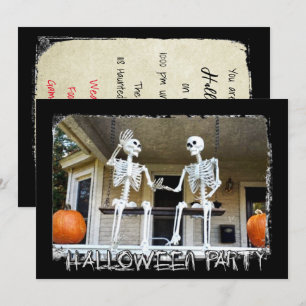 Personalisierte Skelette Halloween-Party Einladung