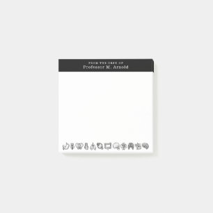 Personalisierte Skizze der modernen Anatomie Post-it Klebezettel