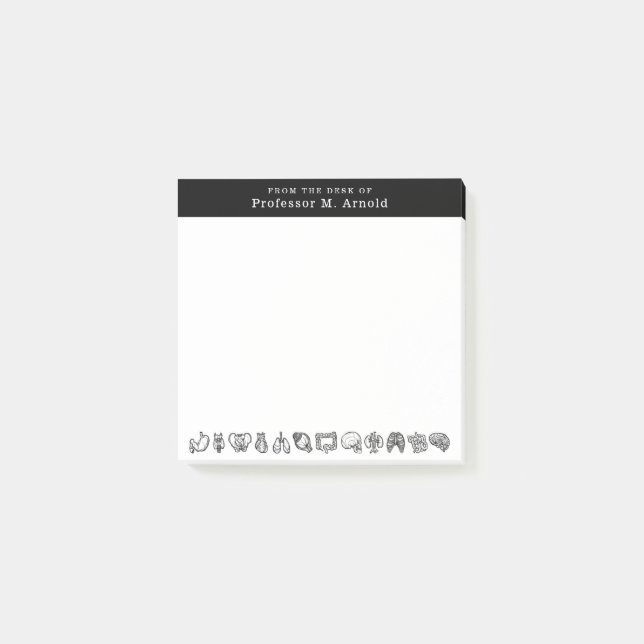 Personalisierte Skizze der modernen Anatomie Post-it Klebezettel (Vorderseite)