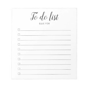 Personalisierte Skript-Checkbox-To-Do-Liste Notizblock