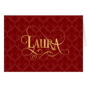 Personalisierte Skript-Laura-Goldrot-Lilie