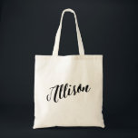 Personalisierte Skript-Taschen-Tasche Allison Tragetasche<br><div class="desc">Personalisierte Skript-Taschen-Tasche Allison</div>