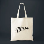 Personalisierte Skript-Taschen-Tasche Allison Tragetasche<br><div class="desc">Personalisierte Skript-Taschen-Tasche Allison</div>