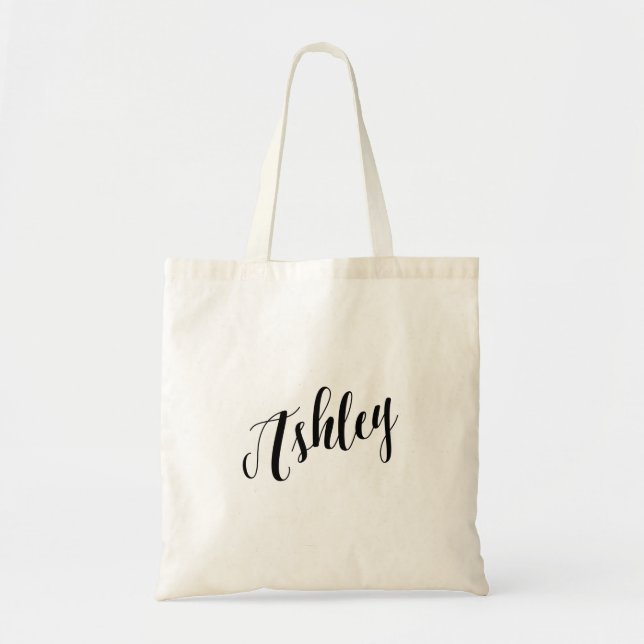 Personalisierte Skript-Taschen-Tasche Ashley Tragetasche (Vorne)