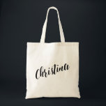 Personalisierte Skript-Taschen-Tasche Christina Tragetasche<br><div class="desc">Personalisierte Skript-Taschen-Tasche Christina</div>