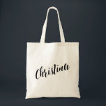 Personalisierte Skript-Taschen-Tasche Christina Tragetasche<br><div class="desc">Personalisierte Skript-Taschen-Tasche Christina</div>