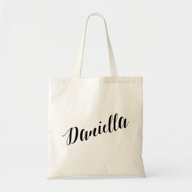 Personalisierte Skript-Taschen-Tasche Daniella Tragetasche (Vorne)