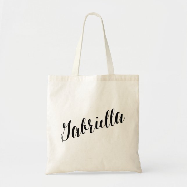 Personalisierte Skript-Taschen-Tasche Gabriella Tragetasche (Vorne)