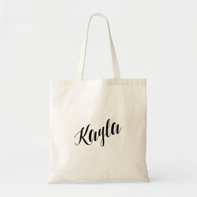 Personalisierte Skript-Taschen-Tasche Kayla Tragetasche (Vorne)