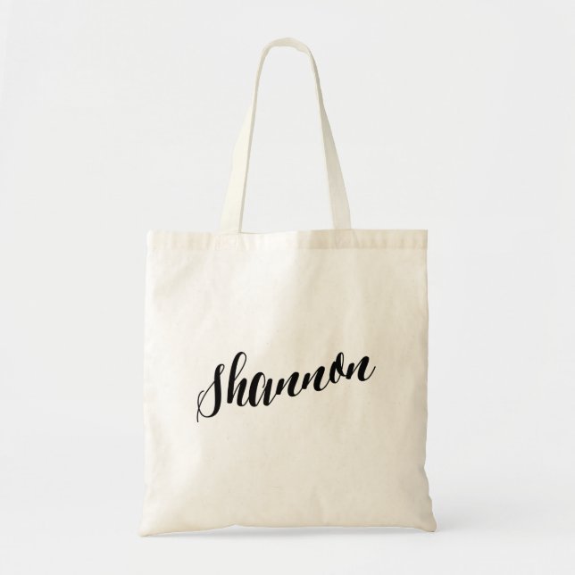 Personalisierte Skript-Taschen-Tasche Shannon Tragetasche (Vorne)