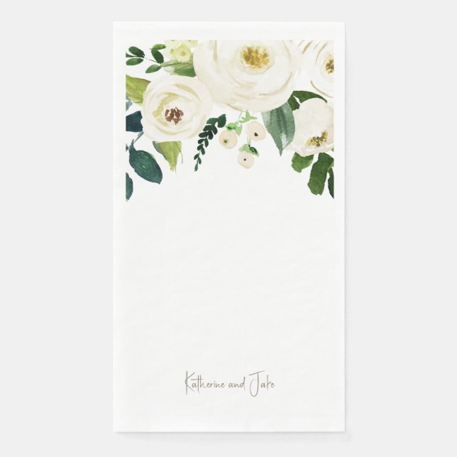 Personalisierte Skriptnamen Hochzeit II Serviette (Vorderseite)