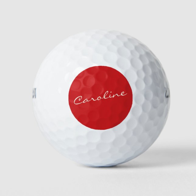Personalisierte Skripttypografie Name Christmas Re Golfball (Vorderseite)