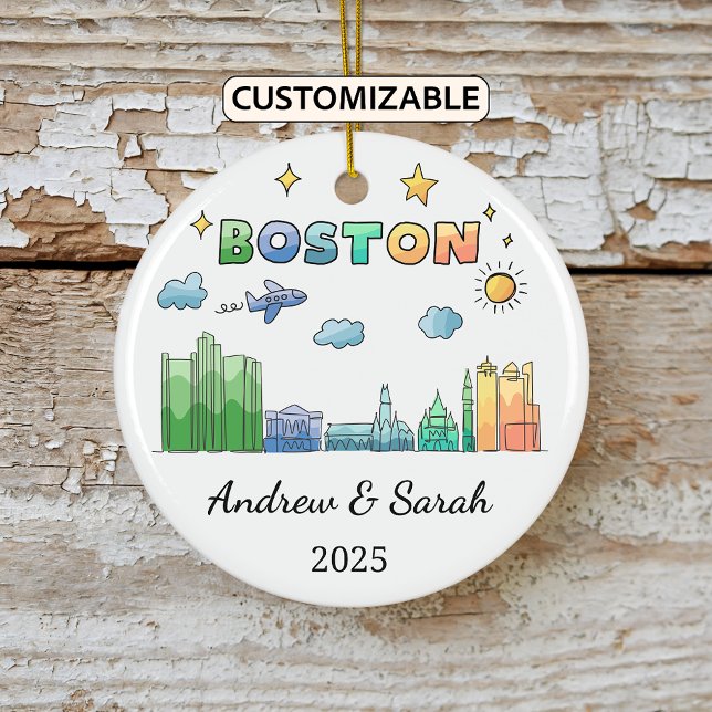 Personalisierte Skyline Boston Ornament Massachuse (Von Creator hochgeladen)