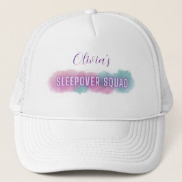 Personalisierte "Sleepover Squad" | Pastellfarben Truckerkappe