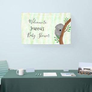 Personalisierte Sleepy Koala Bärendusche Banner
