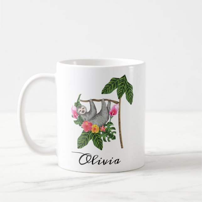 Personalisierte Sloth Coffee Tasse Sloth Geschenke (Links)