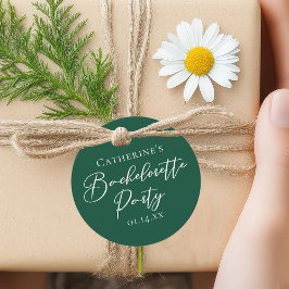 Personalisierte Smaragdgrüne Henparty Geschenkanhänger