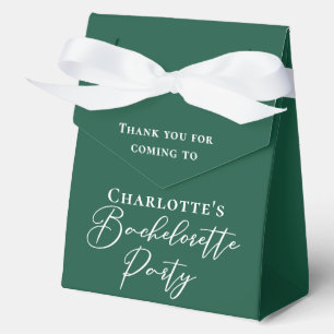 Personalisierte Smaragdgrüne Henparty Geschenkschachtel
