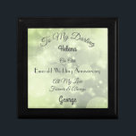 Personalisierte Smarald Wedding Keepake Box Erinnerungskiste<br><div class="desc">Fantastische personalisierte Ehefrau Emerald Wedding Jubiläum Keepake / Geschenkboxen.</div>