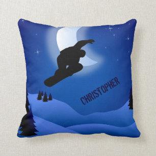 Personalisierte Snowboarden und Mond Kissen